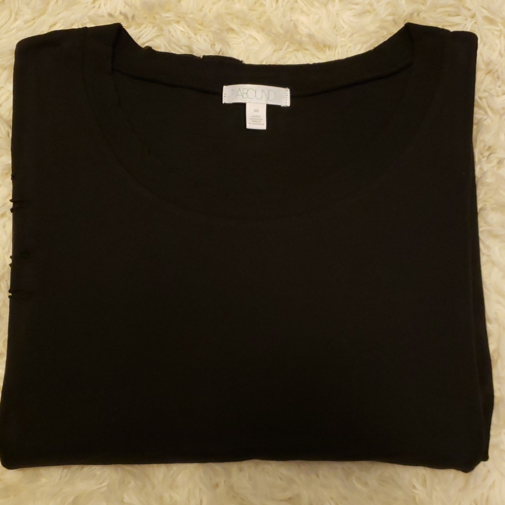 Abound Black Distressed Midi XXL Nwot - Picture 2 of 8